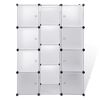 vidaXL Armário plástico modular 9 gavetas 109x36,5x143 cm branco