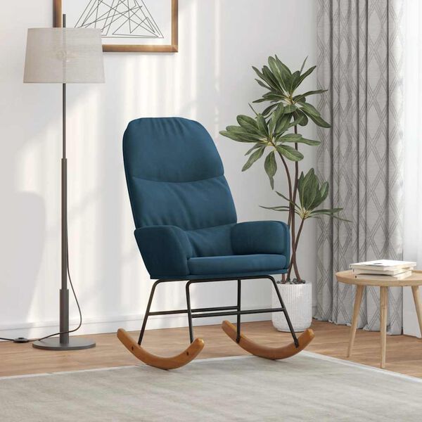 vidaXL Cadeira de baloi&ccedil;o veludo azul