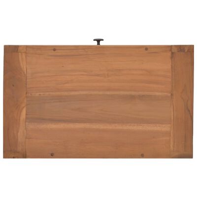 vidaXL Mesa de cabeceira 50x30x35 cm madeira de teca maciça