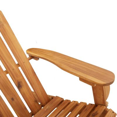 vidaXL Cadeira de jardim Adirondack com apoio de pés acácia maciça