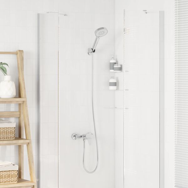 vidaXL Conjunto de Cabe&ccedil;a de Chuveiro Chrome G 1 / 2 polegadas Lat&atilde;o