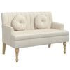 vidaXL Banco com almofad&otilde;es 113x64,5x75,5 cm linho