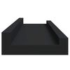 vidaXL Unidade de prateleiras com rebordo 2 pcs 40x9x3 cm MDF preto