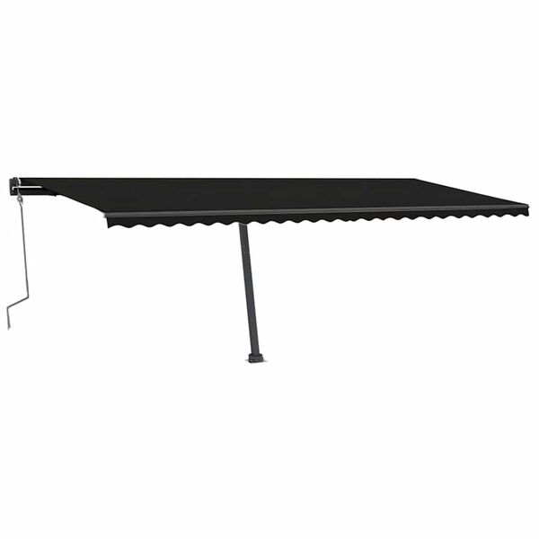 vidaXL Toldo retr&aacute;til manual com LED 600x300 cm antracite