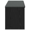 vidaXL Banco de Hall com almofada Carvalho Preto 103 x 38 x 45 cm