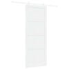 vidaXL Porta Deslizante 93 x 232 cm Derivados de Madeira Branco