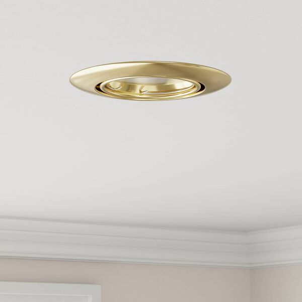 vidaXL Holofote 6 pcs Ouro 9 x 9 x 2.5 cm Metal