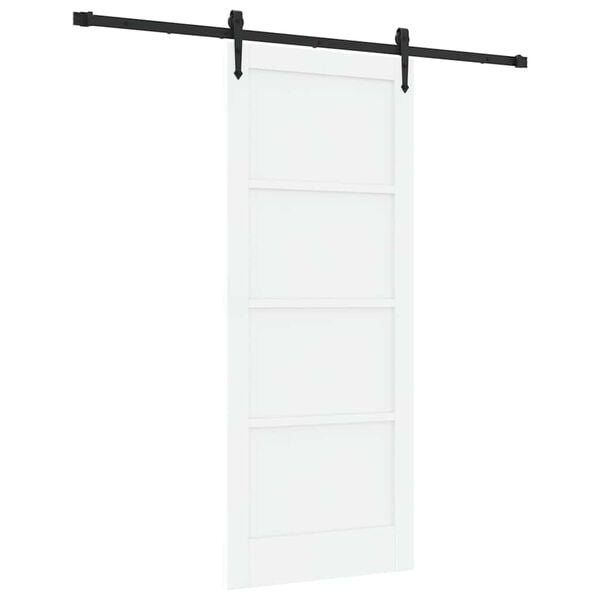 vidaXL Porta Deslizante ORKDAL Branco e Preto 83 x 202 cm