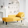 vidaXL Chaise lounge com almofada tecido corduroy amarela claro