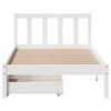 vidaXL Cama sem colchão 75x190 cm madeira de pinho maciça branco