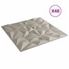 vidaXL Pain&eacute;is de parede 48 pcs Beton Ametista 50 x 50 cm Espuma XPS