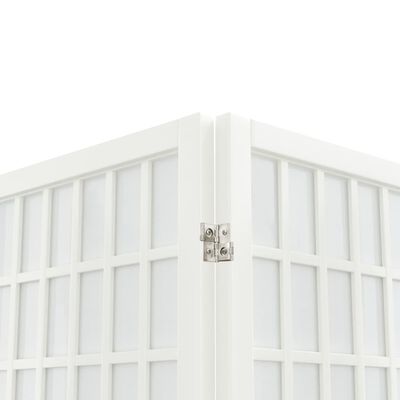 vidaXL Biombo dobrável com 3 painéis estilo japonês 120x170 cm branco