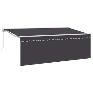 vidaXL Toldo retr&aacute;til Antracite 400 x 200 cm Poli&eacute;ster e Alum&iacute;nio
