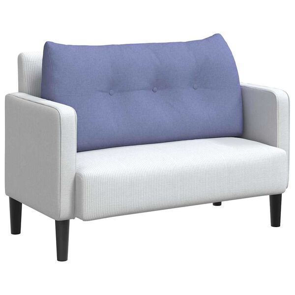 vidaXL Travesseiro para Costas Azul Jeans 100 x 24 x 50 cm tecido