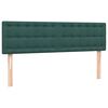 vidaXL Box Cama primavera com Colch&atilde;o Verde Escuro 140x210 cm Veludo