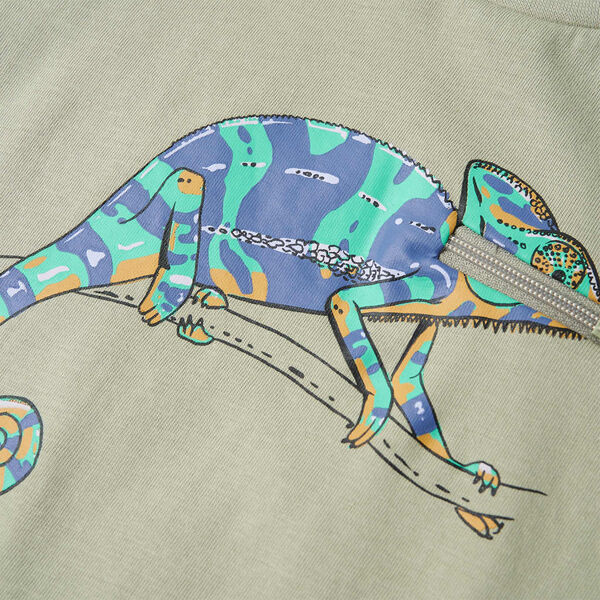 T-shirt de manga curta para crian&ccedil;a caqui-claro 92