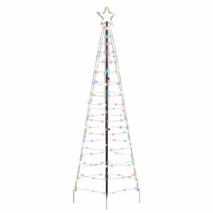 vidaXL &Aacute;rvore de Natal LED com Estacas para o Solo Multicolor 250 cm