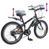 vidaXL Bicicleta Infantil 24 Polegadas 6-Speed para 8-12 anos Preto