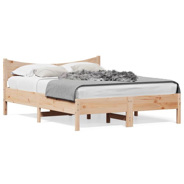 vidaXL Cama sem colch&atilde;o 120x190 cm madeira de pinho maci&ccedil;a