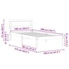 vidaXL Estrutura da Cama com cabeceira Marrom Cera 100 x 200 cm