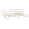 vidaXL Estrutura sof&aacute;-cama de puxar 2x(80x200) cm pinho maci&ccedil;o branco