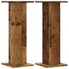 vidaXL Suportes de colunas 2 pcs derivados de madeira madeira velha