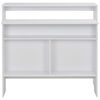 vidaXL Mesa de bar com 2 tampos branco 130x40x120 cm