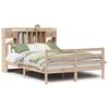 vidaXL Cama com estante sem colch&atilde;o 140x190 cm pinho maci&ccedil;o