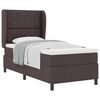 vidaXL Cama Box com colch&atilde;o Castanho escuro 100 x 200 cm tecido