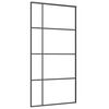 vidaXL Porta deslizante em vidro ESG e alumínio 102,5x205 cm preto