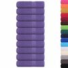 vidaXL Toalhas de banho FROGN 10 pcs 70x140 cm 360 g/m&sup2; roxo