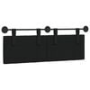 vidaXL Cabeceira Suspensa Preto 150 x 55 x 7 cm tecido