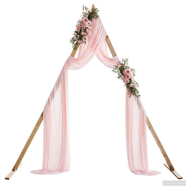 vidaXL Arco de Casamento Marrom Claro 202 x 95 x 254 cm