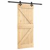 vidaXL Porta Deslizante Natural e Preto 85 x 210 cm