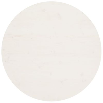 vidaXL Tampo de mesa pinho maciço Ø90x2,5 cm branco
