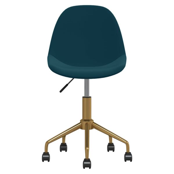 vidaXL Cadeiras de jantar girat&oacute;rias 2 pcs veludo azul