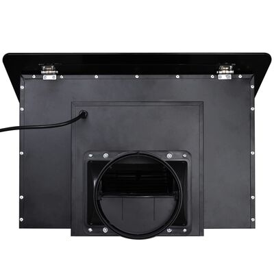 vidXL Exaustor com ecrã 600 mm vidro temperado preto