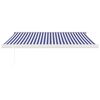 vidaXL Toldo retr&aacute;til 3x2,5 m tecido e alum&iacute;nio azul e branco