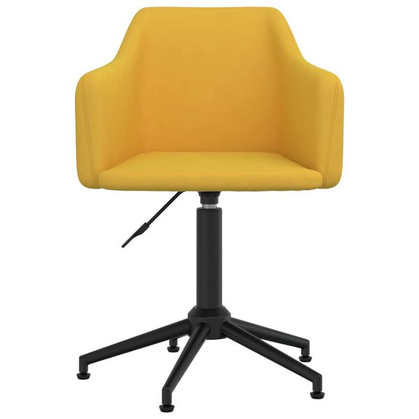 vidaXL Cadeiras de jantar girat&oacute;rias 2 pcs veludo amarelo