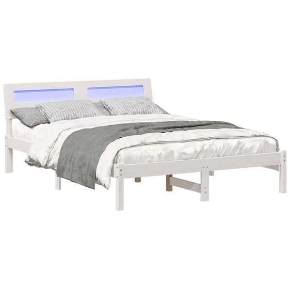 vidaXL Estrutura da Cama com cabeceira Branco 120 x 200 cm