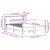 vidaXL Cama com estante sem colch&atilde;o 135x190 cm pinho maci&ccedil;o