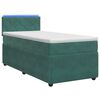 vidaXL Cama box spring com colch&atilde;o Verde-Escuro 90 x 200 cm Veludo