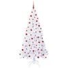 vidaXL &Aacute;rvore de Natal Artificial com 300 LEDs Branco 210 cm PVC e A&ccedil;o