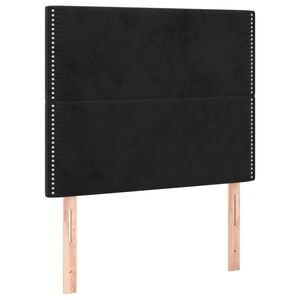 vidaXL Cabeceira Preta 90x5x118/128 cm Veludo