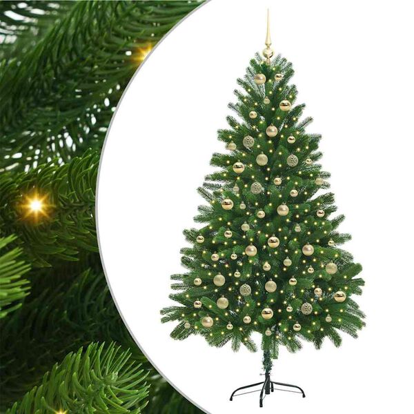 vidaXL &Aacute;rvore de Natal com 300 LEDs com suporte Verde 180 cm PE