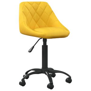 vidaXL Cadeira de escrit&oacute;rio veludo amarelo mostarda