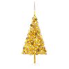 vidaXL &Aacute;rvore Natal artificial pr&eacute;-iluminada c/bolas 180cm PET dourado