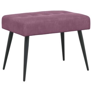 vidaXL Banco com bot&otilde;es estofados Roxo 60 x 40 x 45 cm Veludo