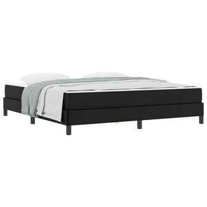 vidaXL Estrutura da Cama com colch&atilde;o Preto 180 x 200 cm tecido