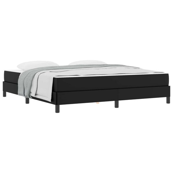 vidaXL Estrutura da Cama com colch&atilde;o Preto 180 x 200 cm tecido